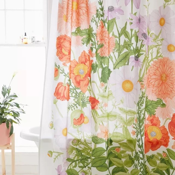Urban Outfitters Marina Floral Shower Curtain - Picture 1 of 1